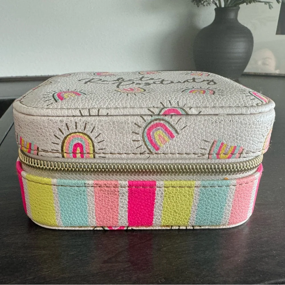 Radiate Positivity Jewelry Travel Case, Rainbows, Girls Jewelry, Hard Ca…